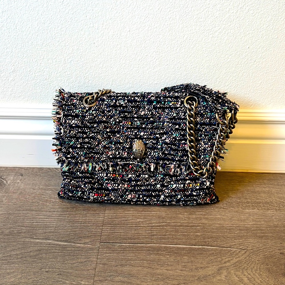 Kurt Geiger Kensington Tweed Bag, Blue